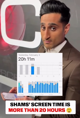 1xBET注册-高强度工作！Shams一天内手机屏幕使用时间高达20个小时11分钟